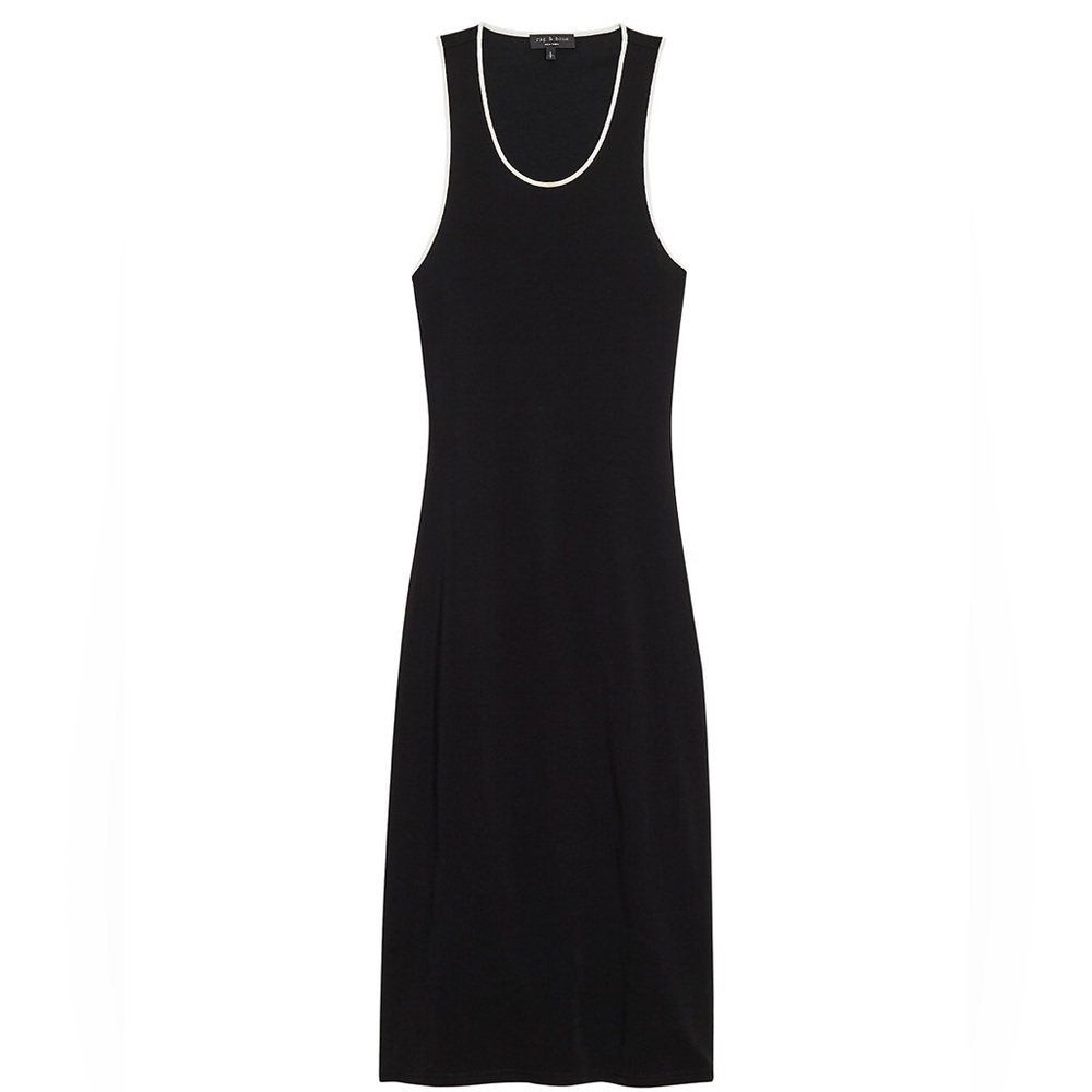Rag & Bone Nora Piped Open Back Dress Black - image 1